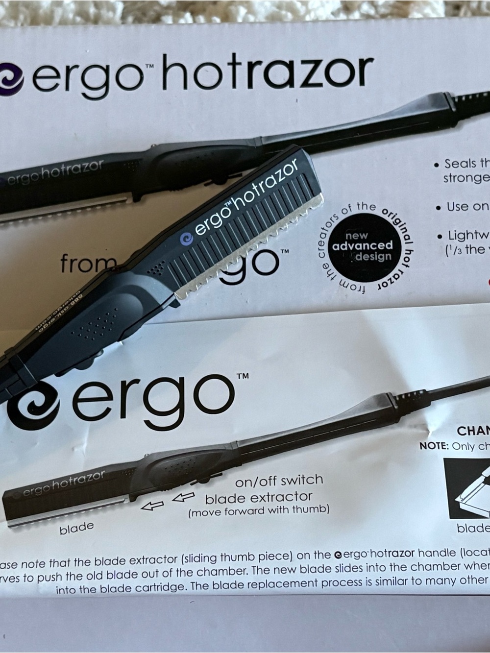 ERGO Professional Hot Razor – Heated Styling & Texturizing Tool NIB - Picture 5 of 8